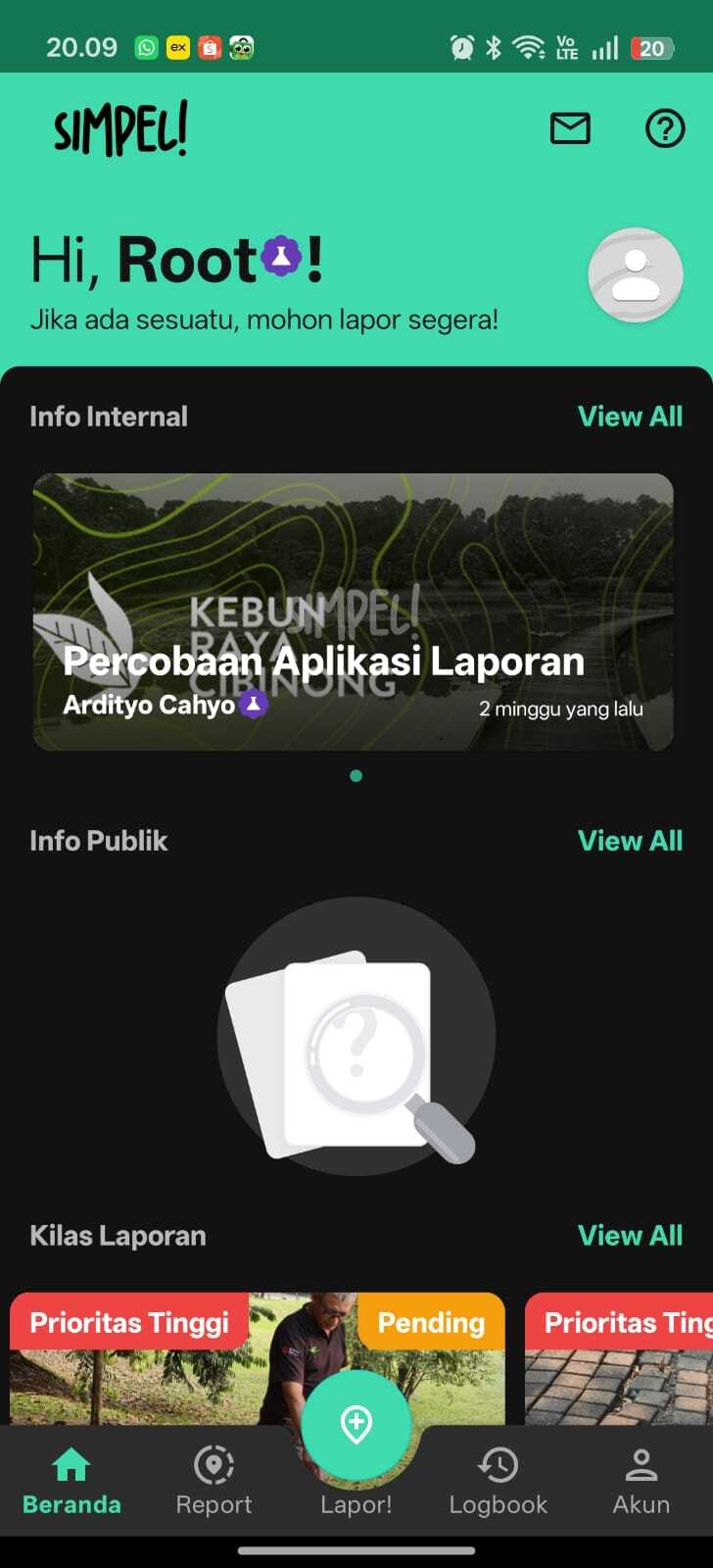 Aplikasi Mobile Kebun Raya Cibinong (BRIN Internship)
